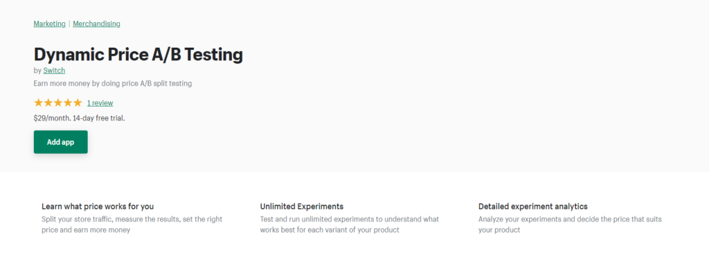 Dynamic Price A/B Testing - Shopify app - shopify price automation