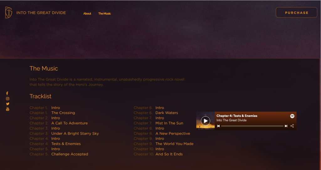 Into The Great Divide - sells digital album downloads as their digital product