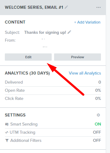 Klaviyo welcome series email automation
