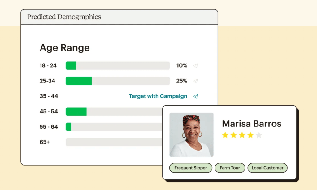 Mailchimp - email automation - age range insight