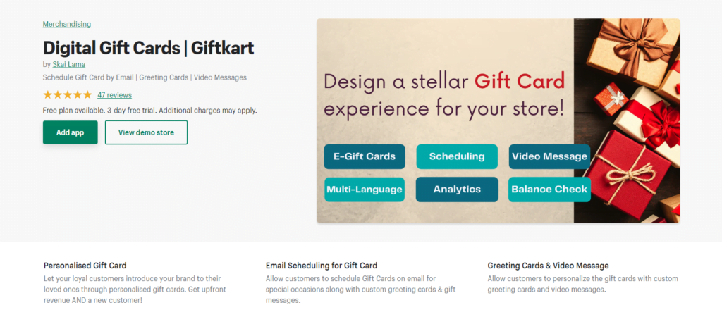 Digital Gift Cards | Giftkart app in the Shopify app store