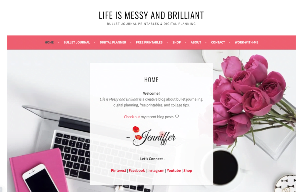 Life Is Messy and Brilliant selling digital products online