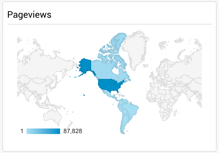 Geomap widget for page views - KPI