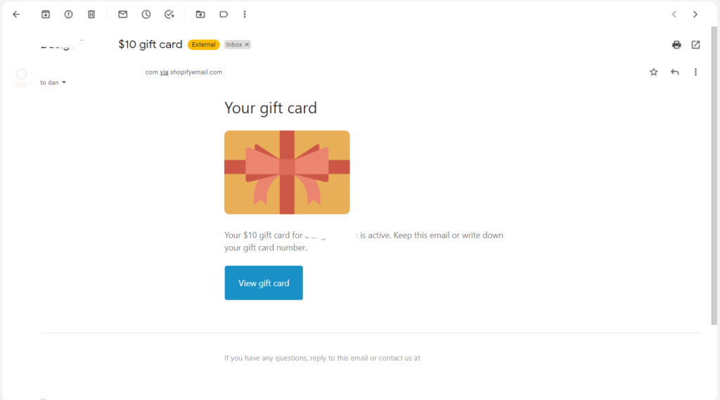 Shopify gift card email - how do shopify gift cards work
