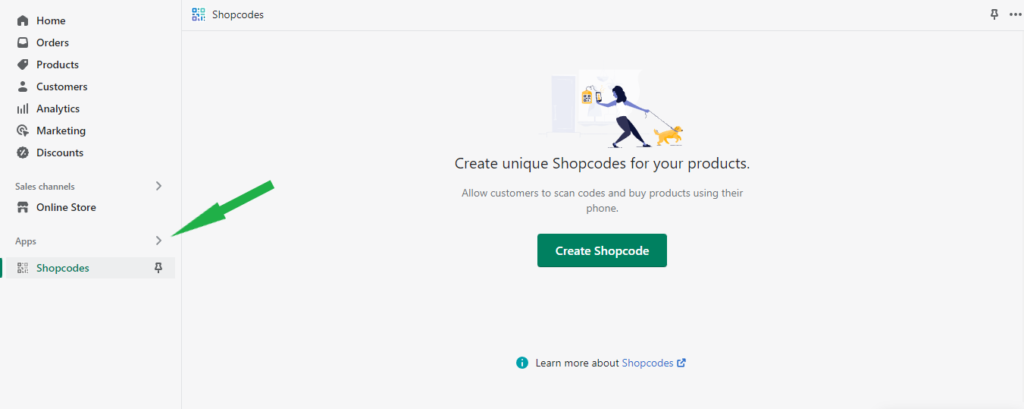 Shopify Apps element in the Shopify admin UI