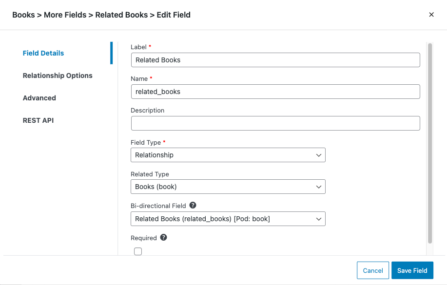 WordPress Guide - Edit Field