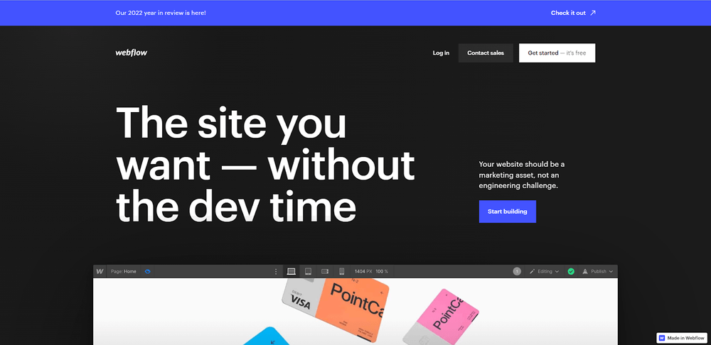 Check Out These 10 Fantastic Wix Alternatives to Create Amazing Websites! 3 Screenshot of Webflow's alternative to Wix