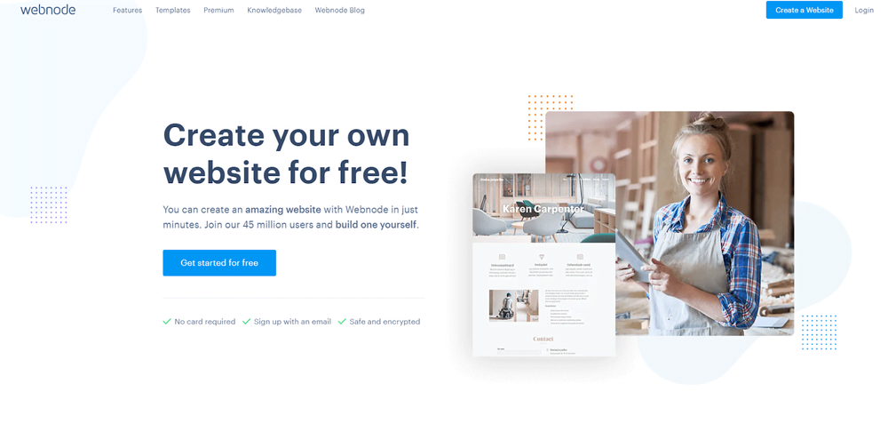 Check Out These 10 Fantastic Wix Alternatives to Create Amazing Websites! 4 Webnode's home page - another alternative to Wix