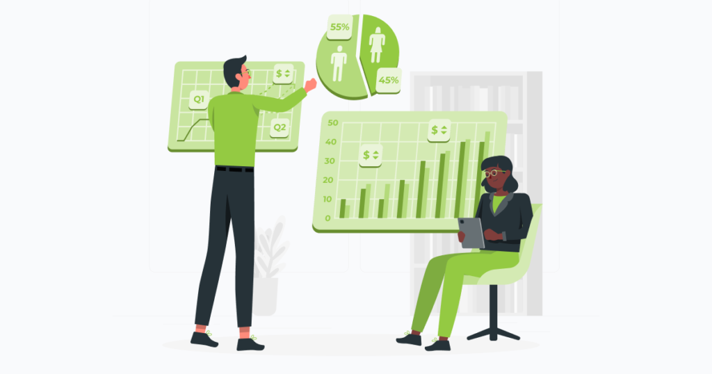 website traffic metrics illustration