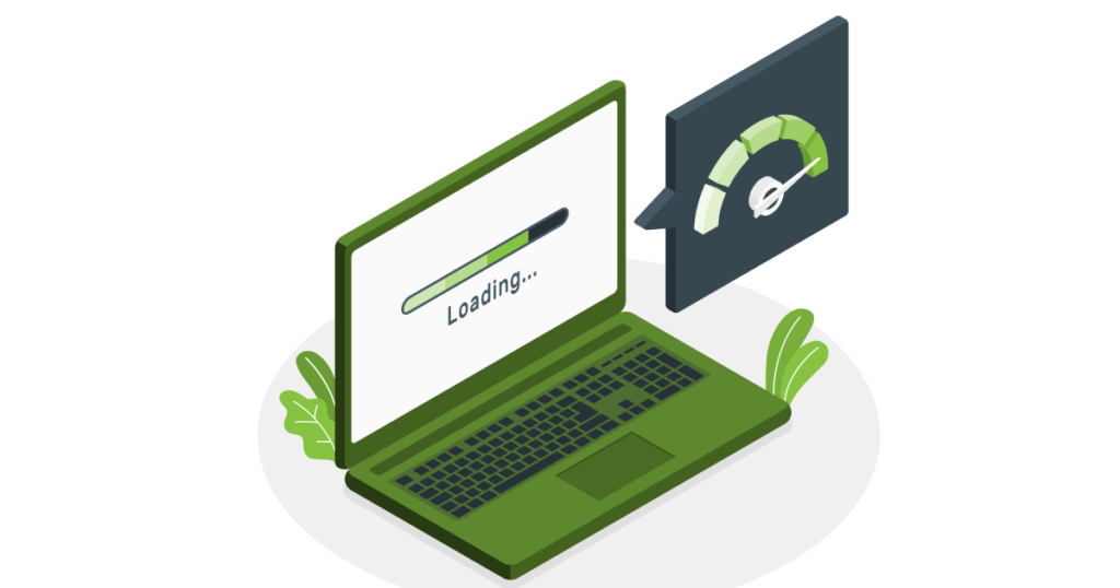 illustration of website loading speed