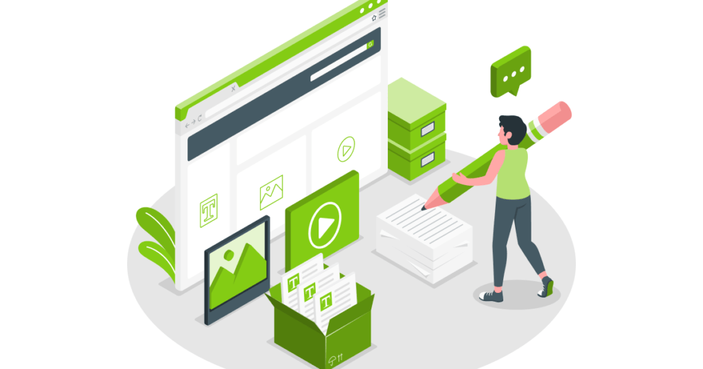 woman holding a pencil - illustration for is a cms good for me