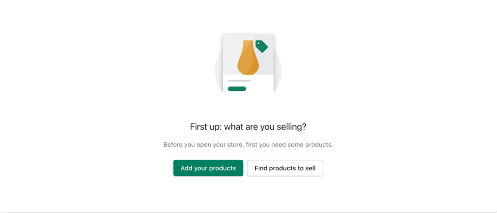 shopify products to sell screen
