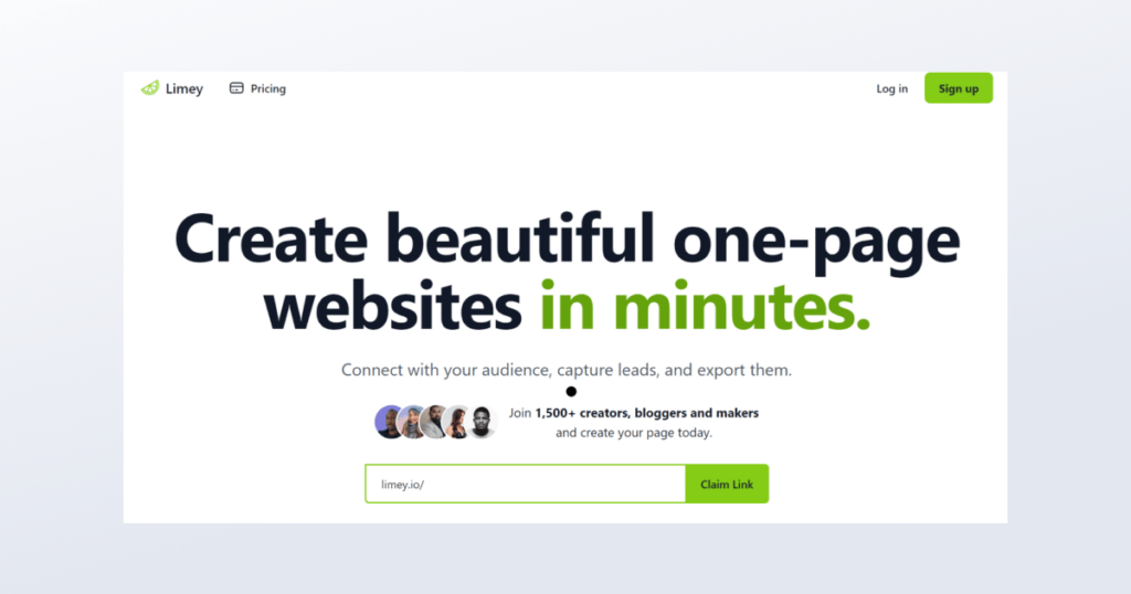 limey landing page