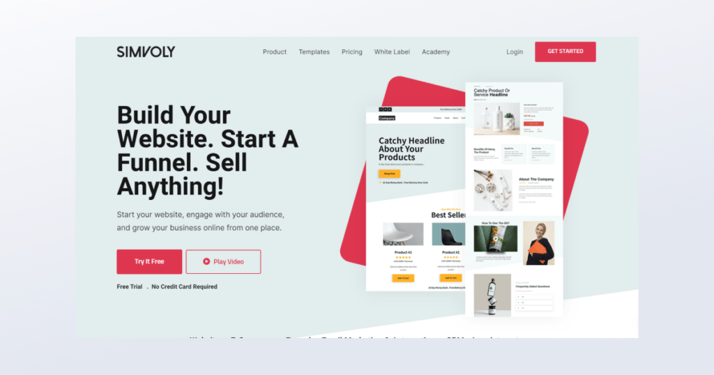 Simvoly Landing page