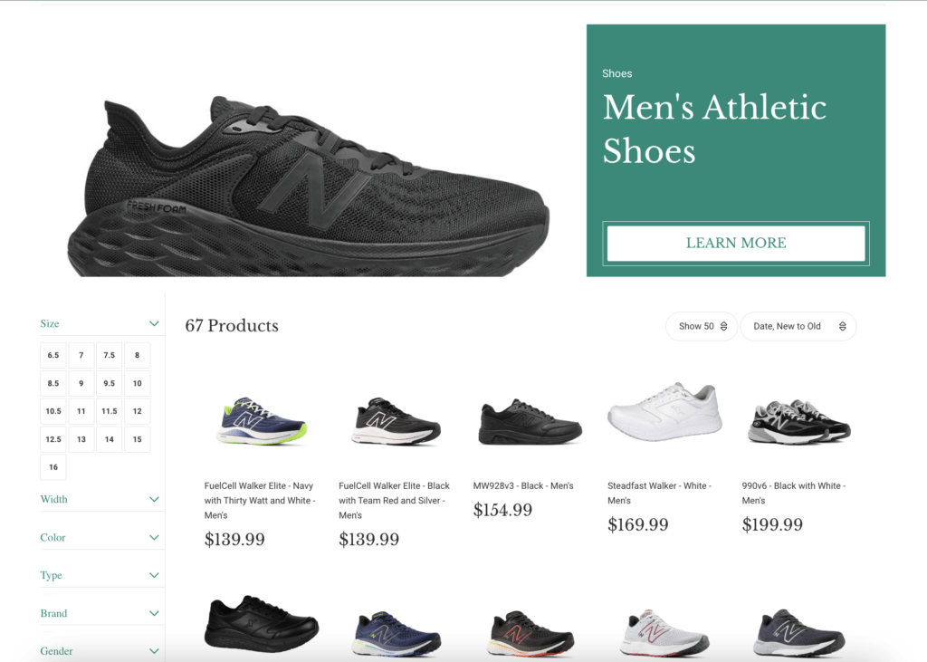 Van Dyke and Bacon Shoes website screenshot 2