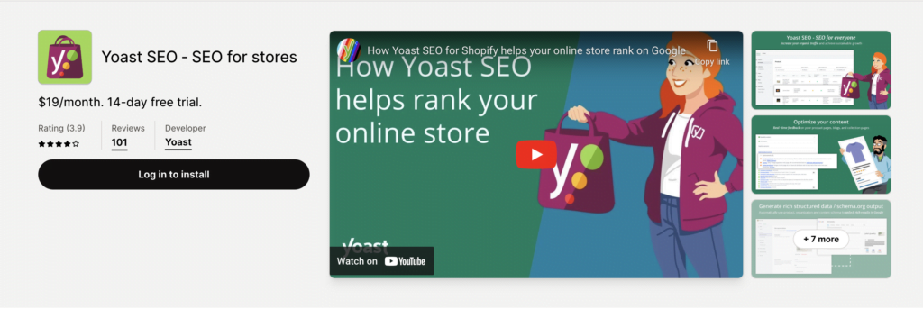 Yoast SEO - best seo apps for shopify