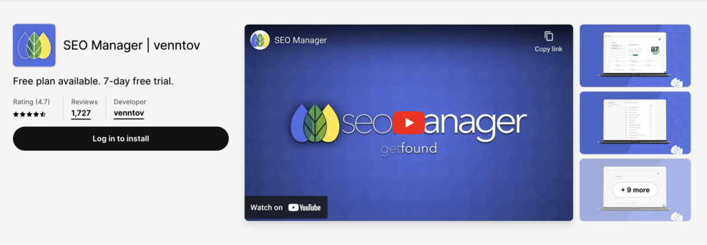 SEO Manager - best seo apps for shopify