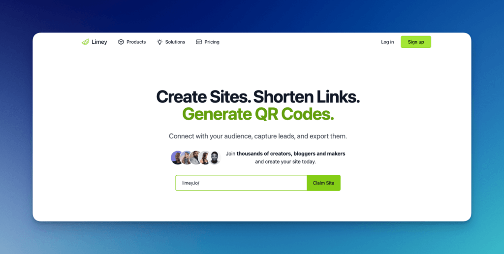 top website builders - Limey for creators: create sites. shorten links. generate qr codes.