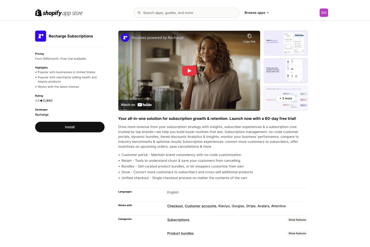 Best Subscription Apps for Shopify in 2025 2 ReCharge Subscriptions