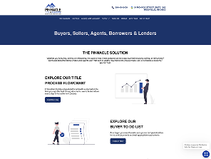 Pinnacle Title and Escrow website screenshot 1