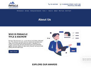 Pinnacle Title and Escrow website screenshot 4