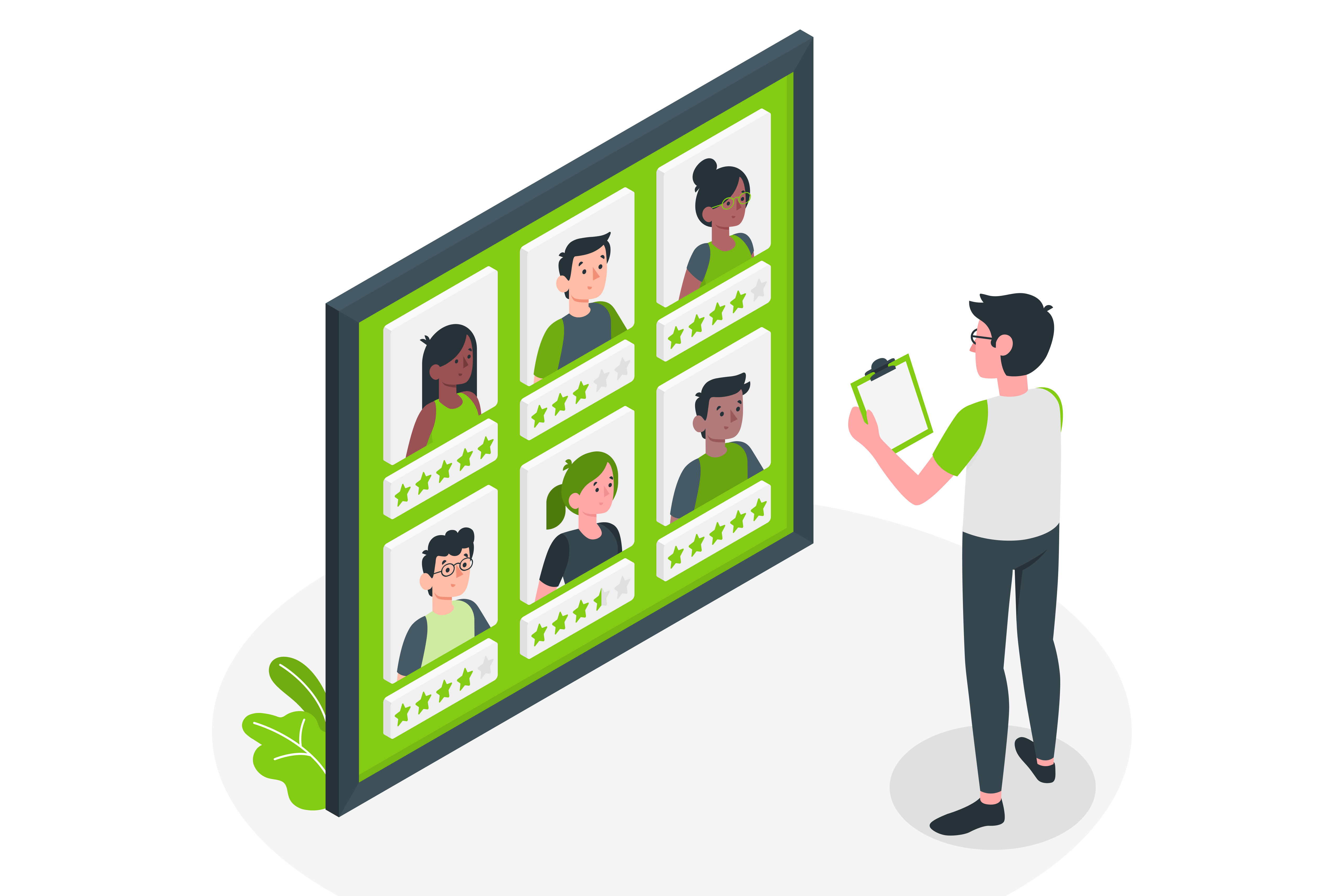 Importance & Benefits of Google Reviews for Small Businesses 1 A person seeing people's review from a big screen