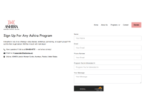 Ashira Jewish Women Center website screenshot 4