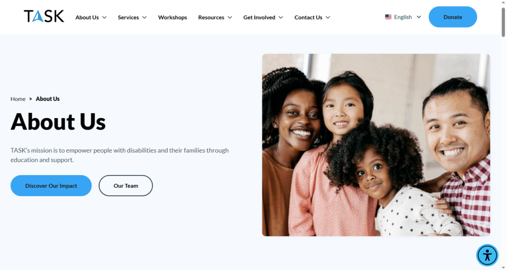 TASK website screenshot 6