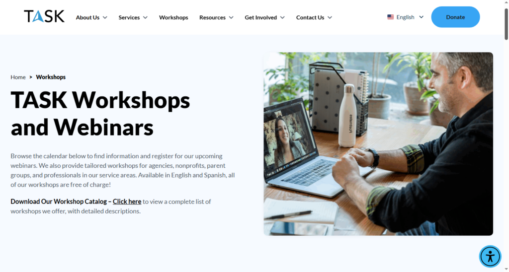TASK website screenshot 3