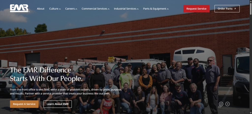 EMR homepage design