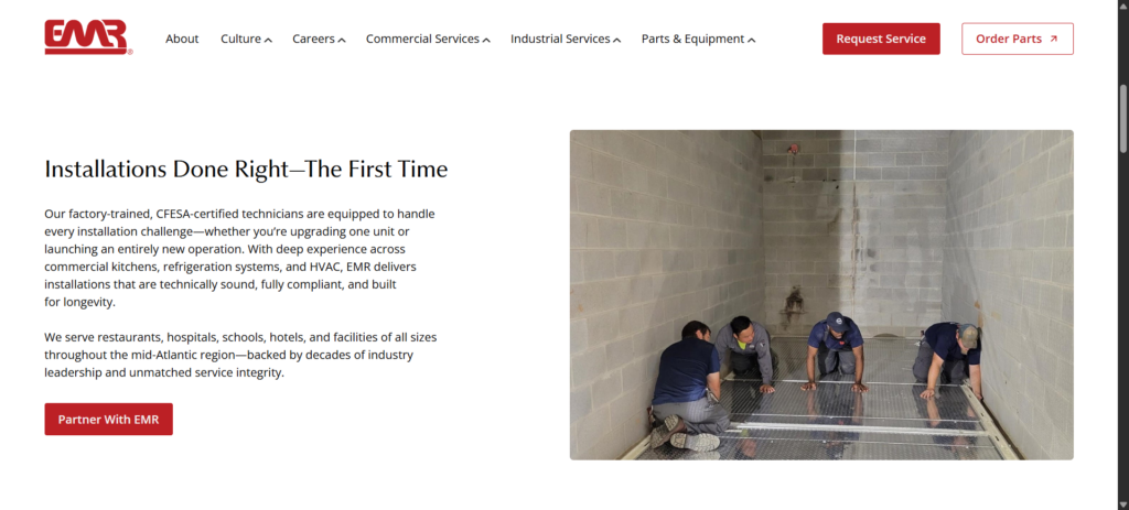 EMR installation page design