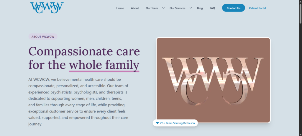 WCWCW website design