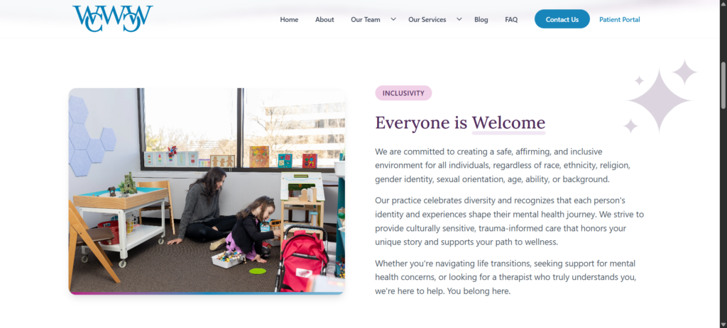 WCWCW inclusive care page design